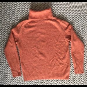 Orange Cashmere Turtleneck Sweater